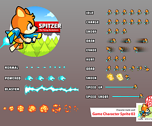 Spitzer The Rocketeers Game Sprites