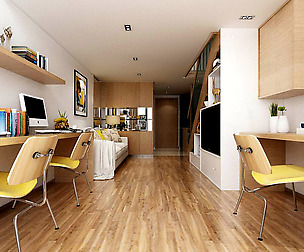 Stylish avant-garde living room design 196