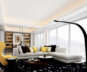 Stylish avant-garde living room design 201