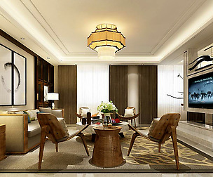 Stylish Chinese living room design 01