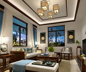 Stylish Chinese living room design 02