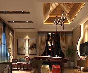 Stylish family living room design 04