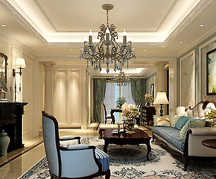 Stylish family living room design 09