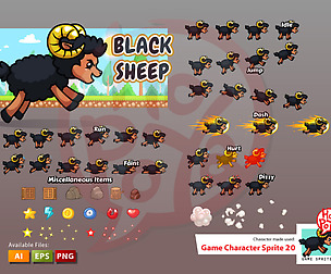 Black Sheep Game Sprites