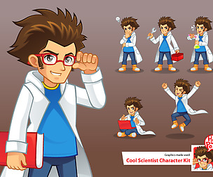 Cool Scientist Character Kit