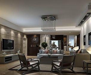 Avant-garde luxury family living room 04
