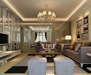 Avant-garde luxury family living room 05
