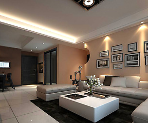 Avant-garde luxury family living room 06