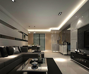 Avant-garde luxury family living room 07