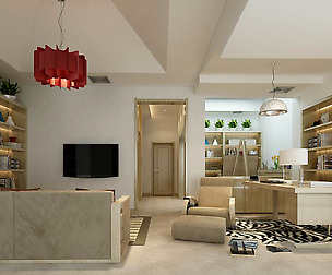 Avant-garde luxury family living room 09
