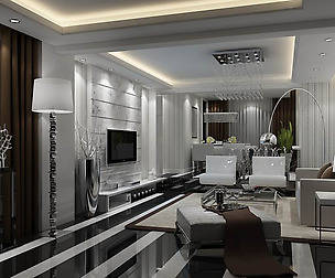 Avant-garde luxury family living room 10