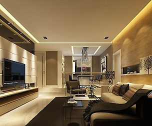 Avant-garde luxury family living room 11
