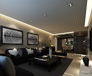 Avant-garde luxury family living room 12