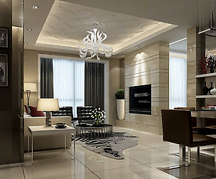 Avant-garde luxury family living room 13
