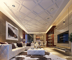 Avant-garde luxury family living room 19