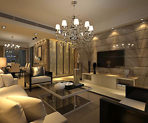 Avant-garde luxury family living room 20
