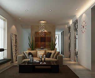 Avant-garde luxury family living room 22