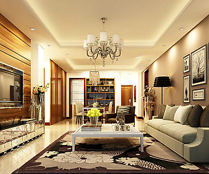 Avant-garde luxury family living room 23