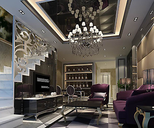 Avant-garde luxury family living room 25
