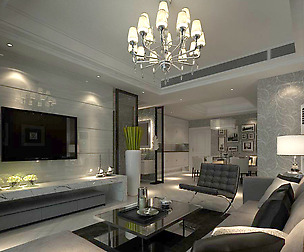 Avant-garde luxury family living room 34