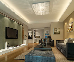 Avant-garde luxury family living room 35