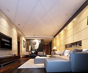 Avant-garde luxury family living room 40