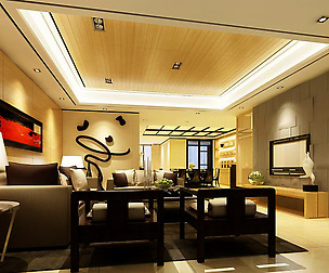 Avant-garde luxury family living room 48