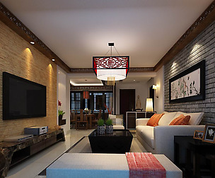 Avant-garde luxury family living room 55