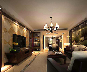 Avant-garde luxury family living room 59