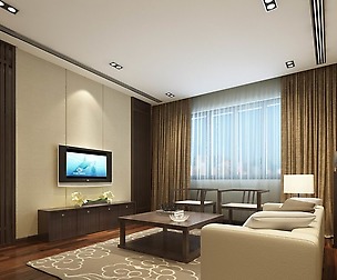 Avant-garde luxury family living room 65