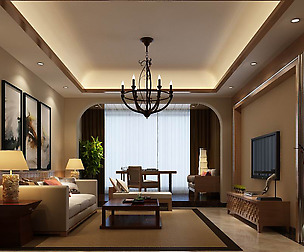 Avant-garde luxury family living room 69