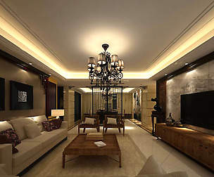 Avant-garde luxury family living room 71