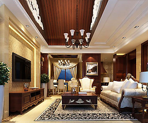 Avant-garde luxury family living room 75
