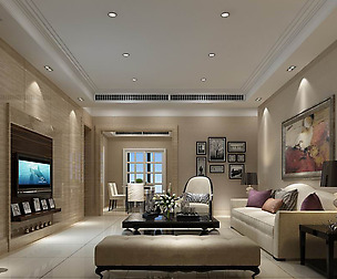 Avant-garde luxury family living room 78