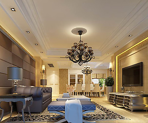 Avant-garde luxury family living room 79