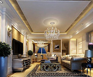 Avant-garde luxury family living room 80