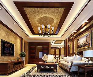Avant-garde luxury family living room 83