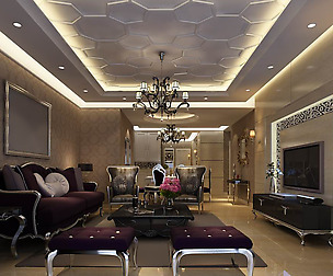 Avant-garde luxury family living room 86