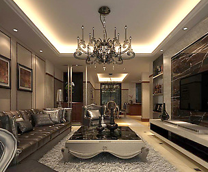 Avant-garde luxury family living room 89