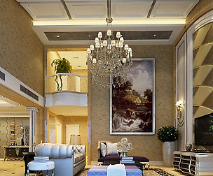 Avant-garde luxury family living room 91