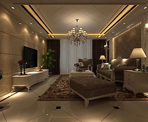 Avant-garde luxury family living room 95