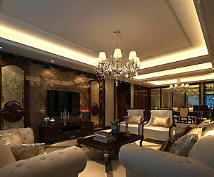 Avant-garde luxury family living room 96