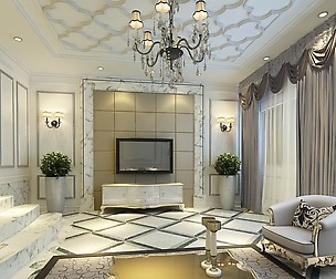 Avant-garde luxury family living room 99