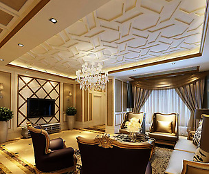 Avant-garde luxury family living room 109