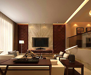 Avant-garde luxury family living room 110
