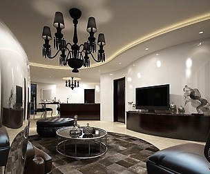 Avant-garde luxury family living room 111