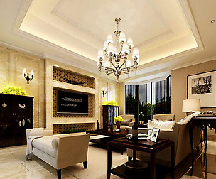 Avant-garde luxury family living room 112