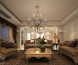 Avant-garde luxury family living room 115
