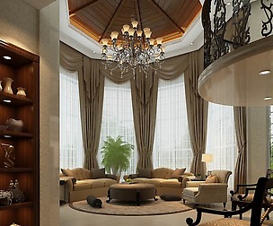 Avant-garde luxury family living room 116
