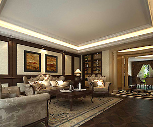 Avant-garde luxury family living room 117